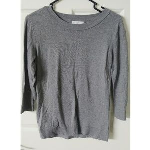 NY&CO 3/4 Length Sleeve Crewneck Sweater